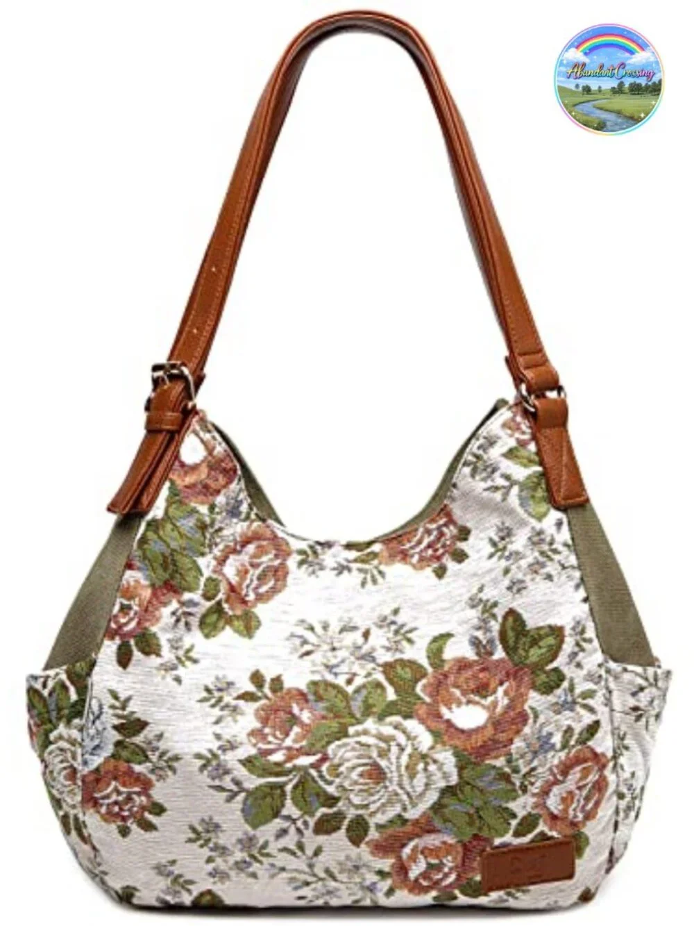 Canvas Hobo Purse Multi Pocket Tote Shopper Shoulder Bag Top Handle Handbag